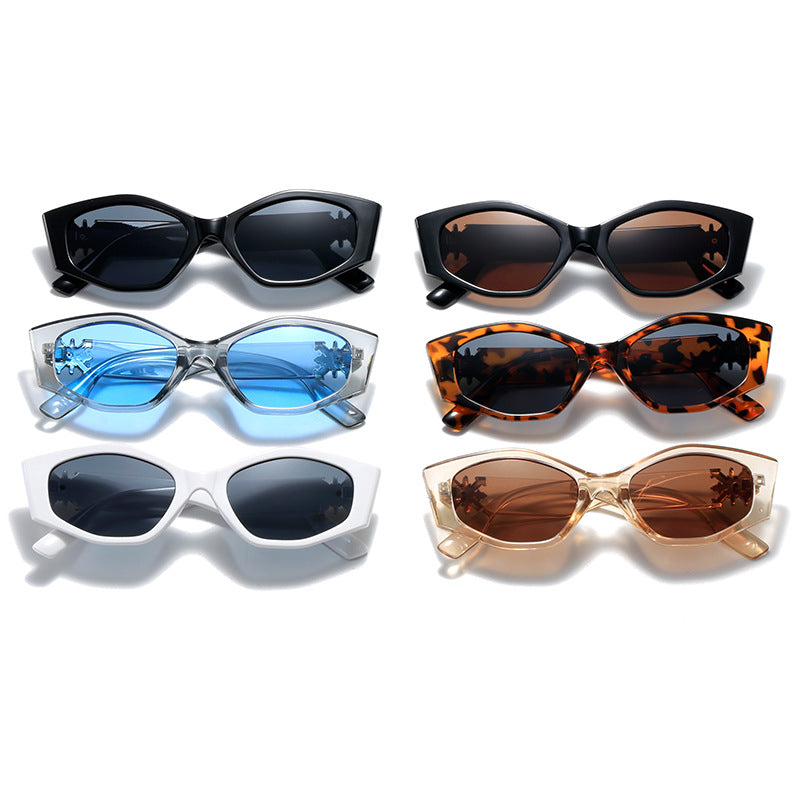 Damen geometrische Sonnenbrille mit luxuriösem Detail Brehn