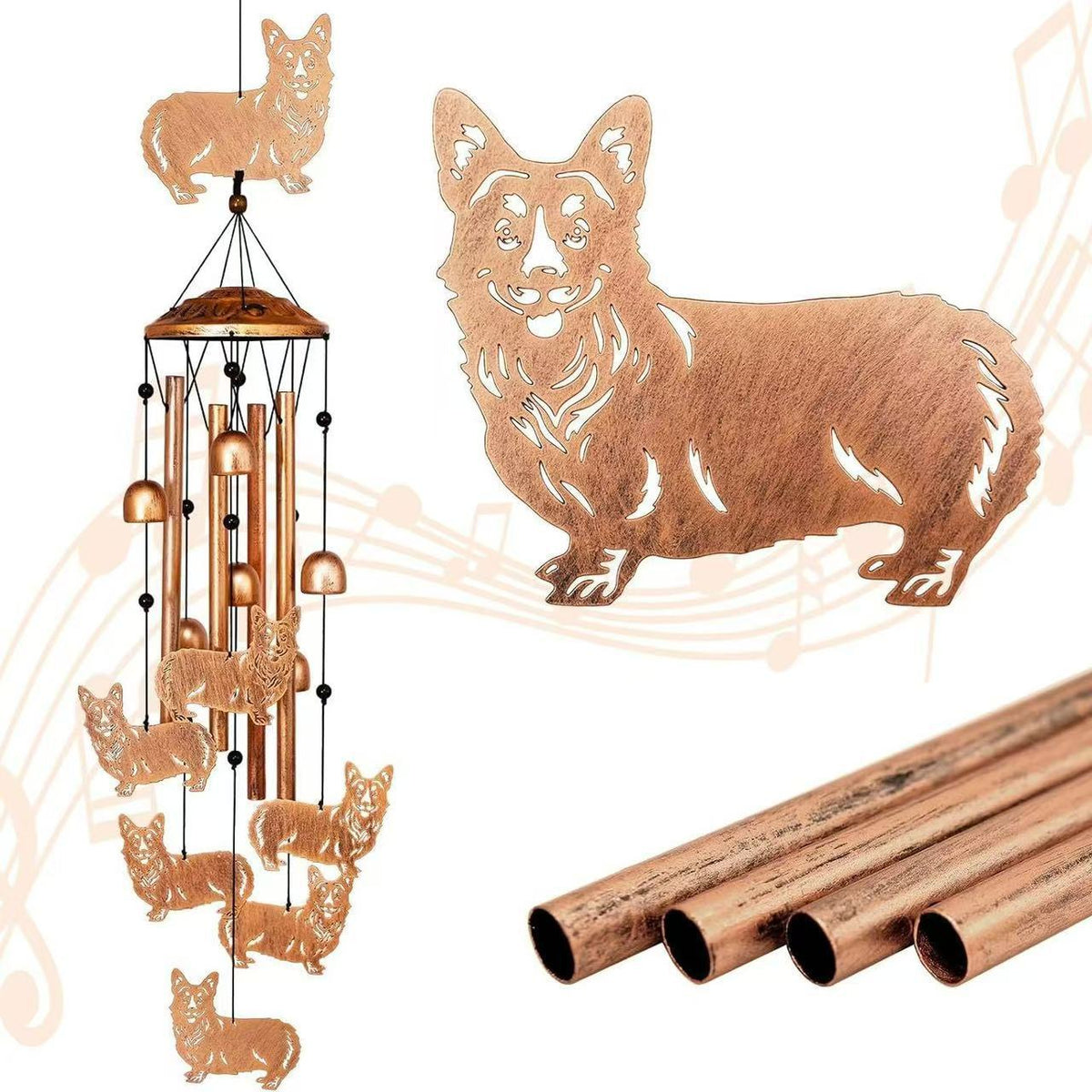 Dekorativer Windspiel mit Dackel-Design Brehn