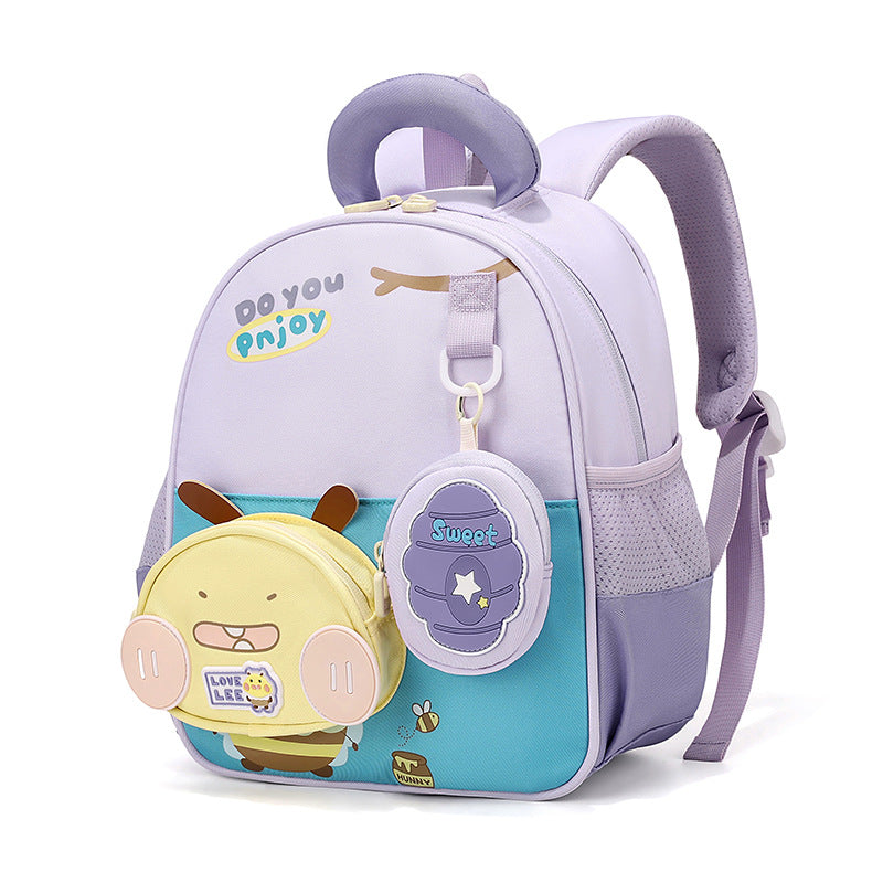 Schulrucksack mit lustigem Charakterdesign für Kinder