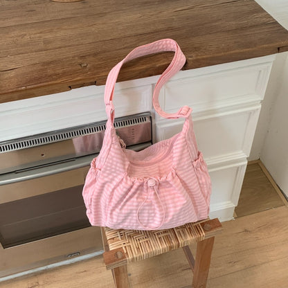 Lässige Gingham Tragetasche
