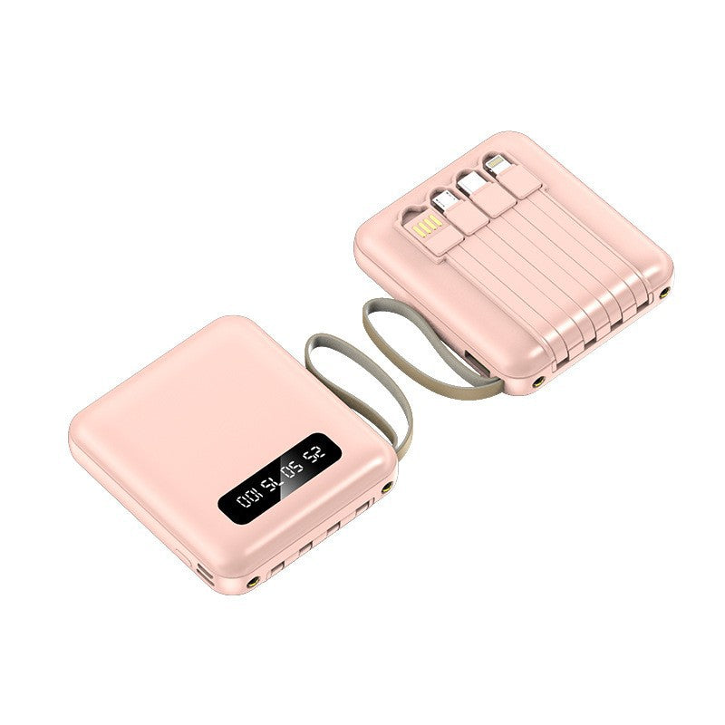 Kompakter Powerbank mit Integrierten Ladekabeln Brehn