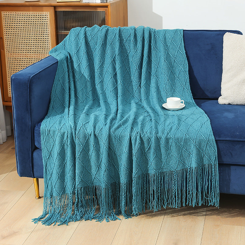 Damen Hochwertige und stilvolle Kuscheldecke mit modernem Strukturmuster Brehn