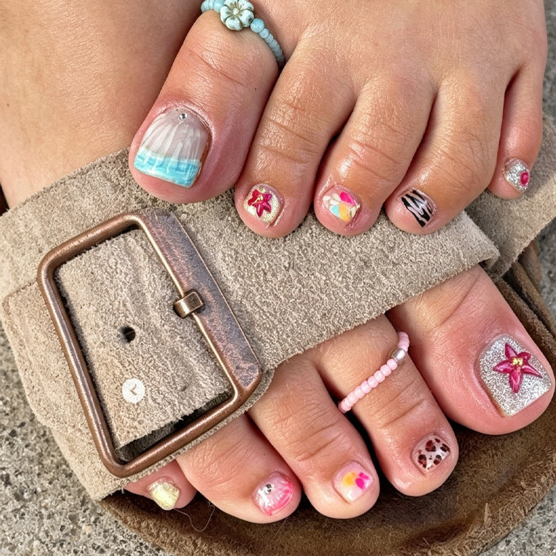 Kunstnagel Set mit verspielten Sommermotiven Brehn