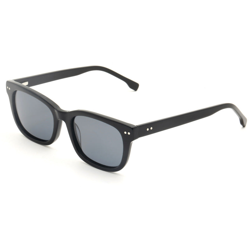 Damen trendige quadratische Sonnenbrille mit transparentem Rahmen Brehn