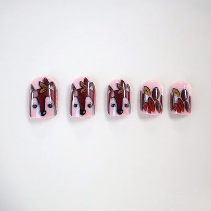 Saisonale von Füchsen inspirierte Nagelkunst Brehn