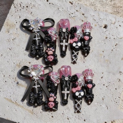 Gothic-Themen 3D dekorative Nagelkunst Set
