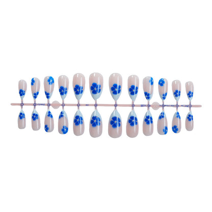 Florales Druck Press-On Nagelset Brehn