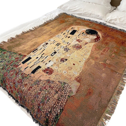 Künstlerischer fransiger Wurfdecke