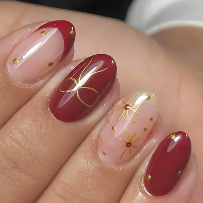 Kunstnagelset mit luxuriösen Verzierungen und modernen Designs Brehn