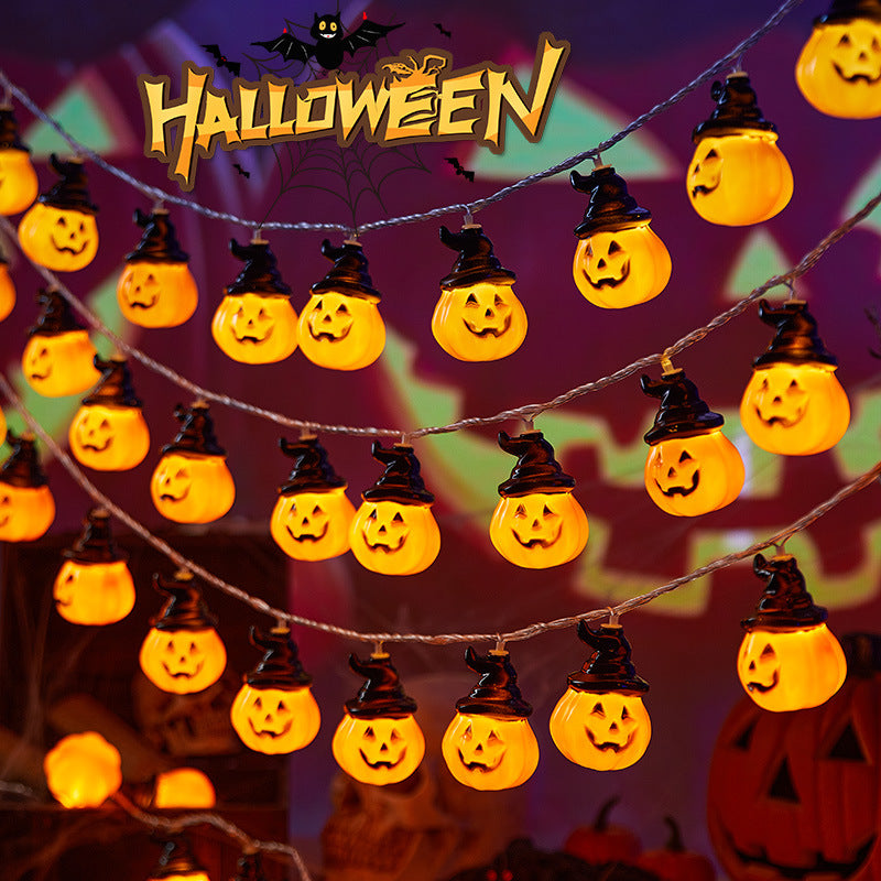 Dekorative Halloween Lichterkette mit Kürbis-Motiven Brehn