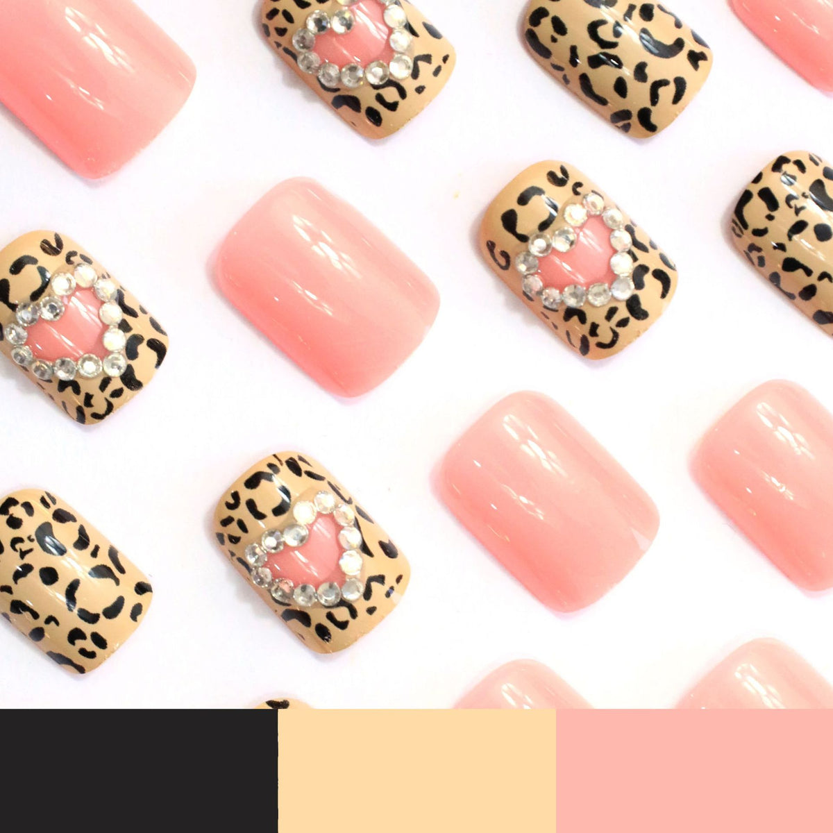 Stylische Leopardenmuster Nagelkunst Brehn