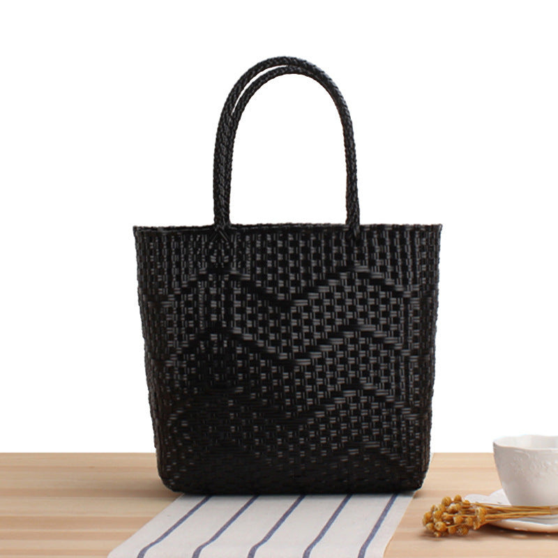 Handtasche Aus Hochfestem Geflochtenem Material mit Eleganter Wellenstruktur Brehn