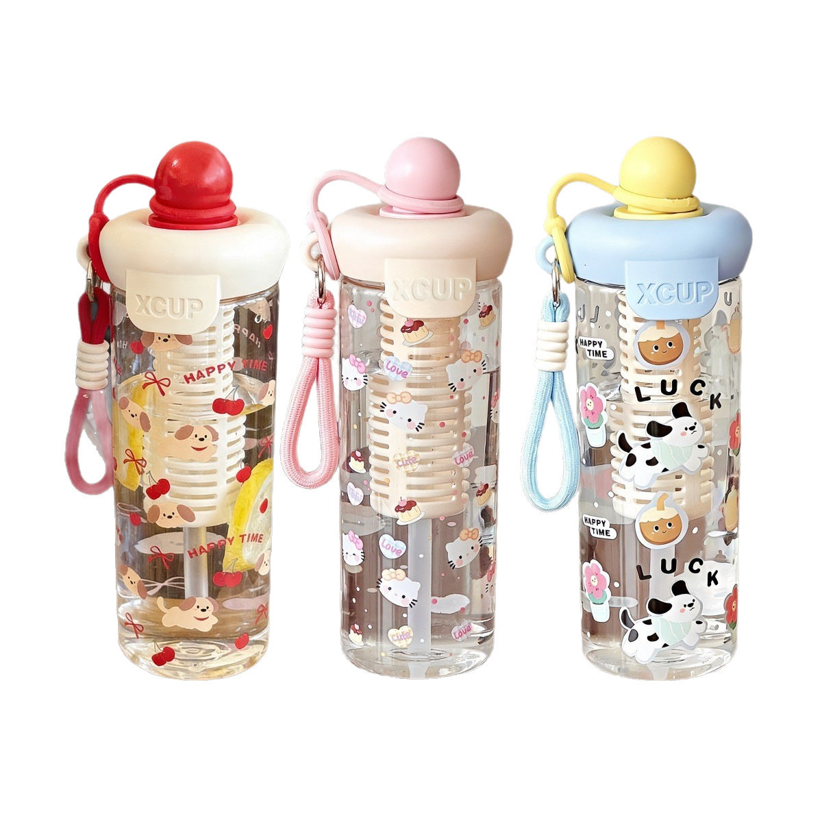 Damen verspielte Trinkflasche mit integriertem Fruchtfilter Brehn