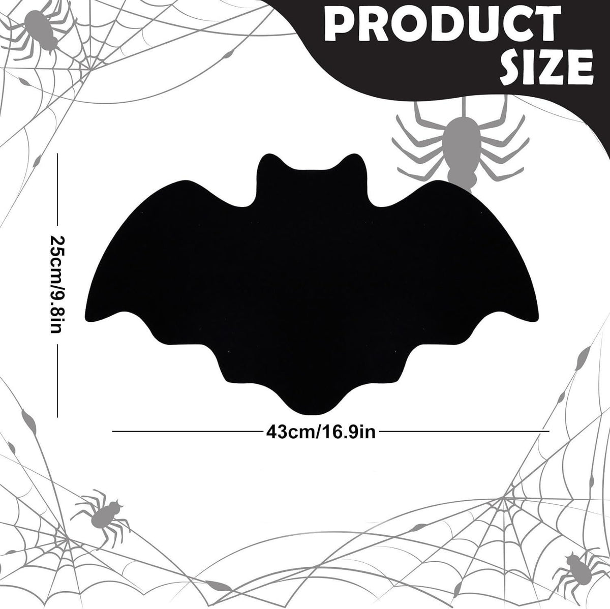 Detaillierter Vinyl-Fledermaus-Wandaufkleber für Halloween Dekoration
