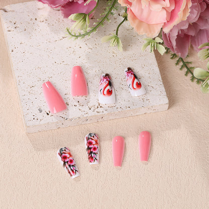 Nail Art Set mit farbenfrohen Flamingo- und Blütenmotiven Brehn