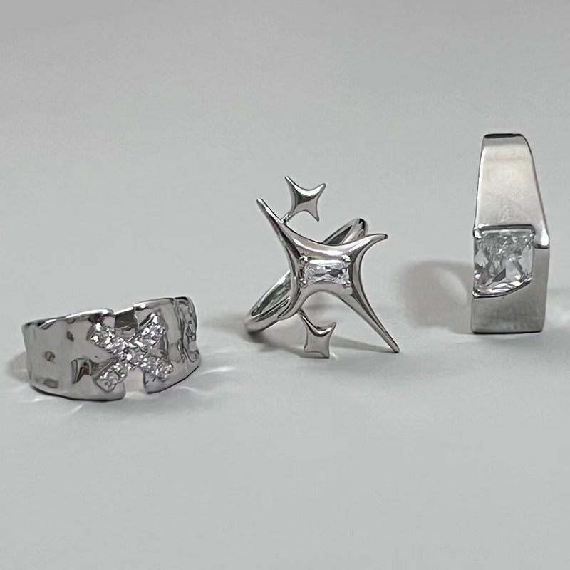 Trendiger Offener Ring mit Zirkonia-Akzent Brehn