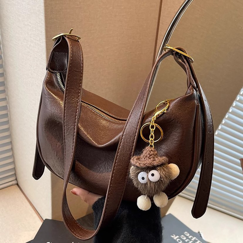 Elegante Leder Hobo Tasche Brehn