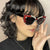 Damen extravagante Cat-Eye Sonnenbrille mit funkelndem Strassbesatz Brehn