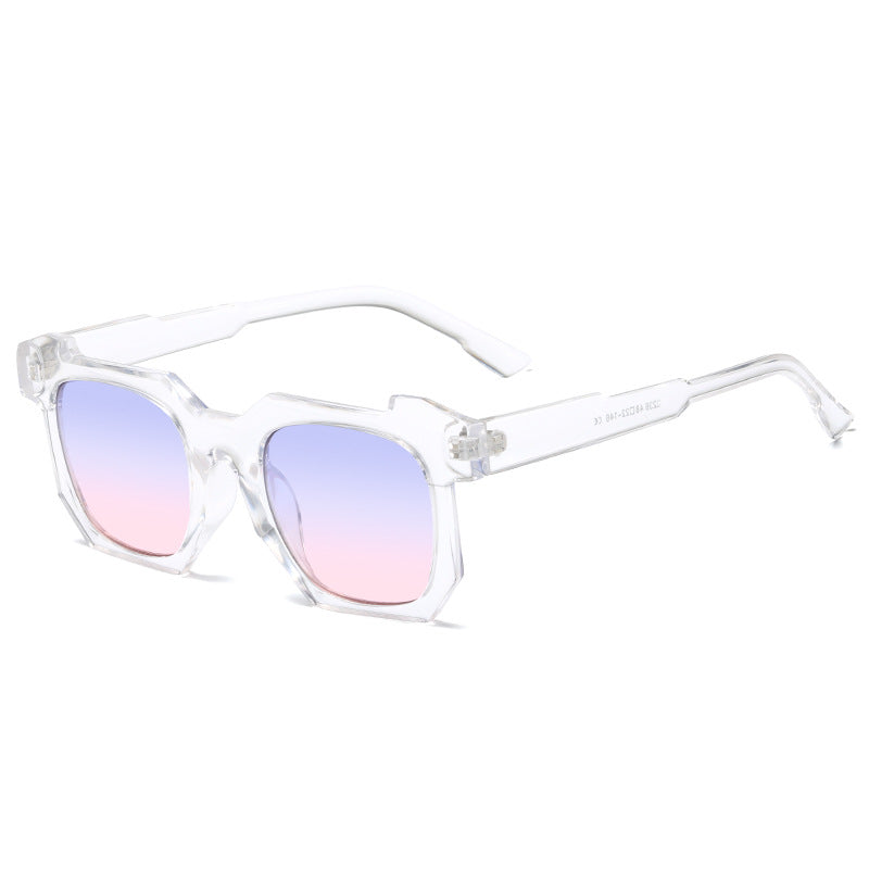 Damen geometrische Sonnenbrille mit markantem, hochwertigem Kunststoffrahmen Brehn