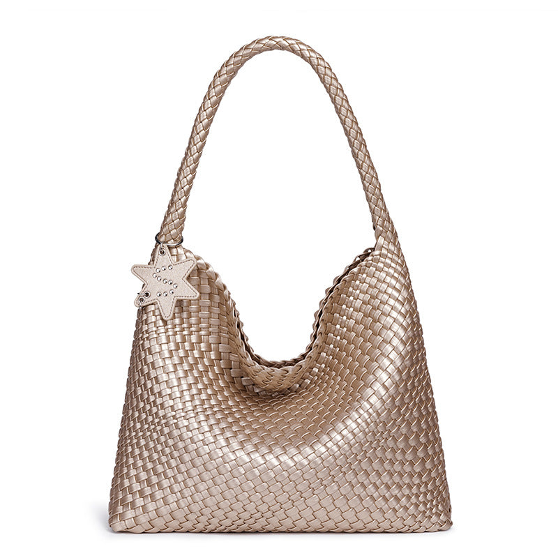 Geflochtene vegane Leder Hobo-Handtasche Brehn