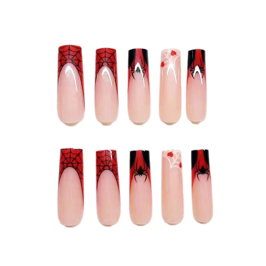 Künstlerische Spinnennetz-Acryl-Nagelverlängerungen Brehn