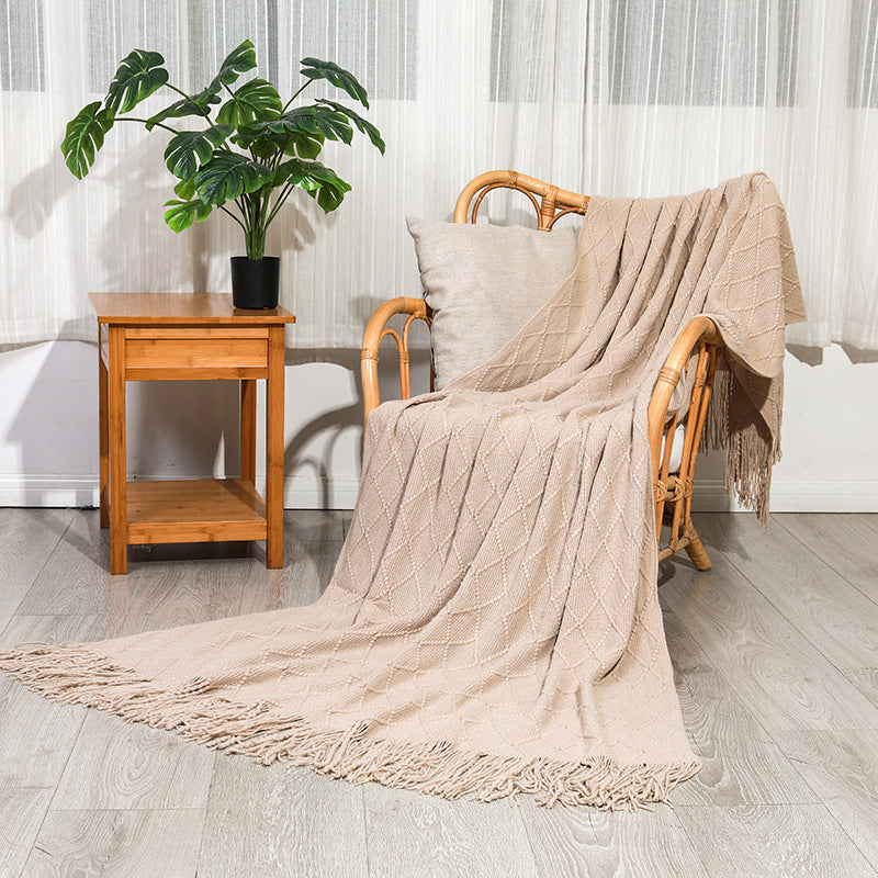 Gemütliche Strickdecke