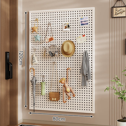 Wandmontierter großes perforiertes Metall-Lochplatte-Organizer-Panel für Eingangsbereich