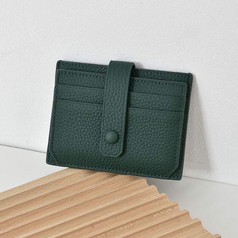 Premium Leder Snapverschluss Kartenhalter Brehn