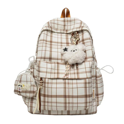 Verspielt Karierter Design Rucksack Brehn