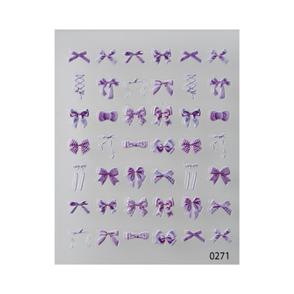 Dekorative Schleife Nagelkunst Aufkleber