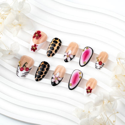 Dekorativer Floral Press-On Nagelkunst Set Brehn 1790636617
