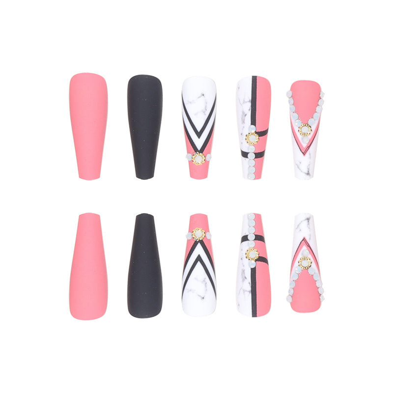 Glamouröse von Marmor inspirierte Stiletto-Nagelkunst Brehn