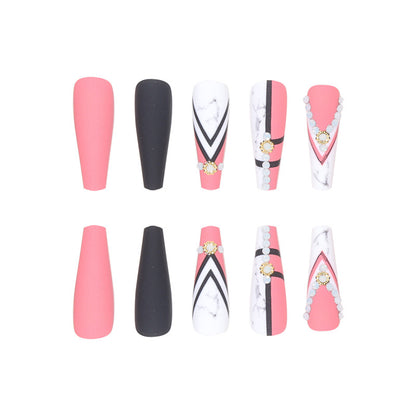 Glamouröse von Marmor inspirierte Stiletto-Nagelkunst Brehn