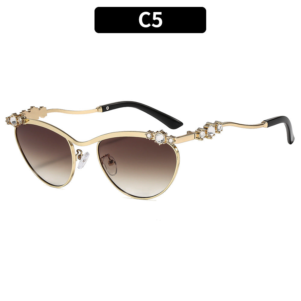 Damen Designer-Sonnenbrille mit funkelnden Details Brehn