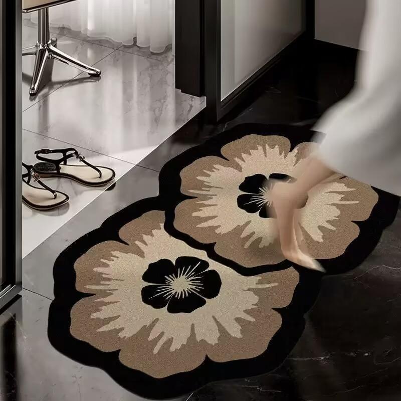 Blumenförmiger Teppich