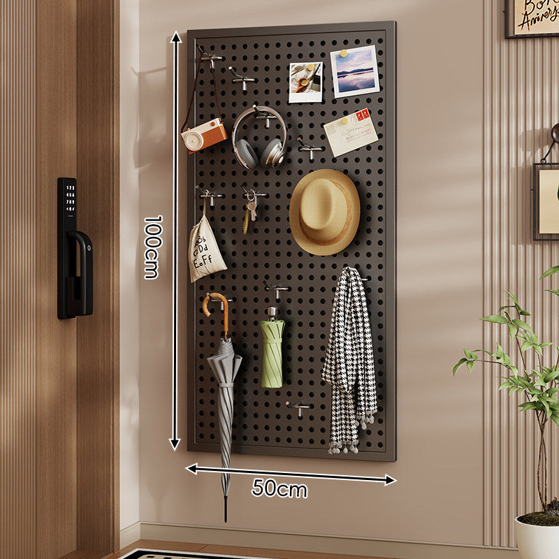 Wandmontierter großes perforiertes Metall-Lochplatte-Organizer-Panel für Eingangsbereich