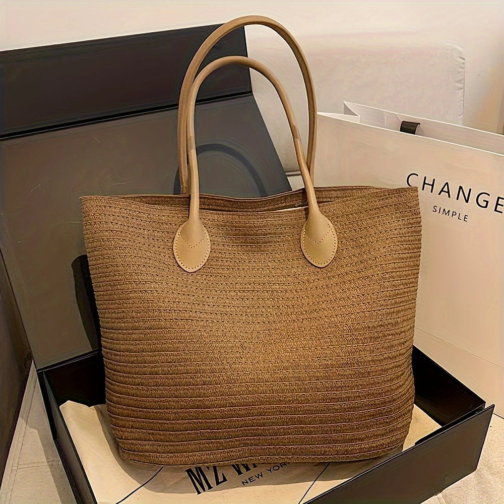 Handtasche Aus Strukturiertem Naturmaterial Brehn