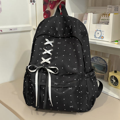 Stylische Schnürverschluss verzierten Rucksack Brehn