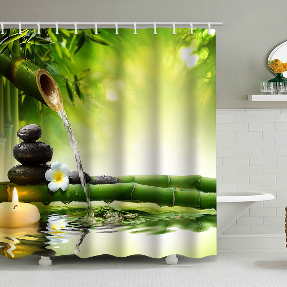 Tranquil Zen Natur Duschvorhang Brehn