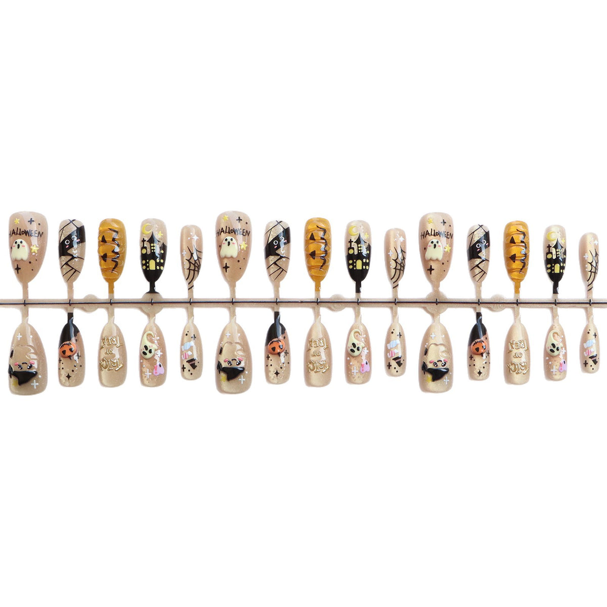 Halloween-Themen Press-On Nail Set Brehn