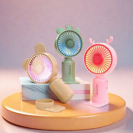 Damen Tragbarer LED-Handventilator im kreativen Tierdesign Brehn