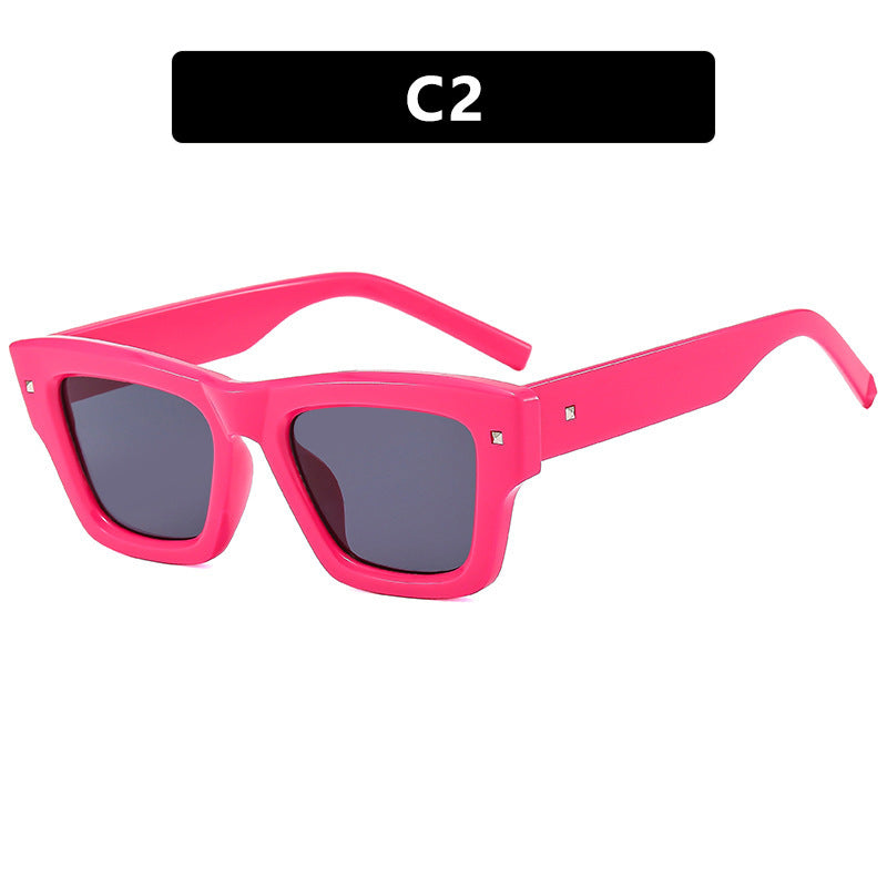 Damen modische rechteckige Brille mit facettenreichem Design Brehn