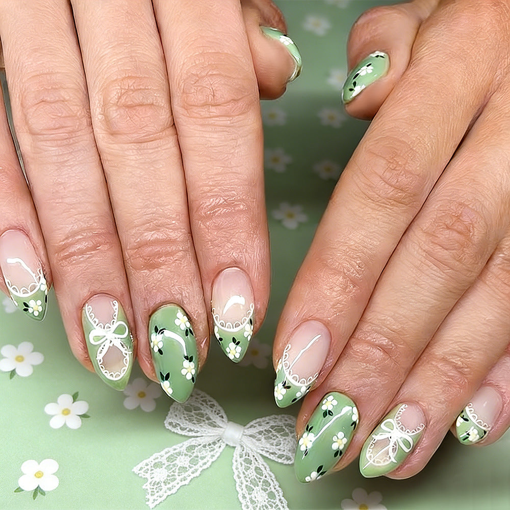 Blumen Spitze Design Press-On Nägel Brehn