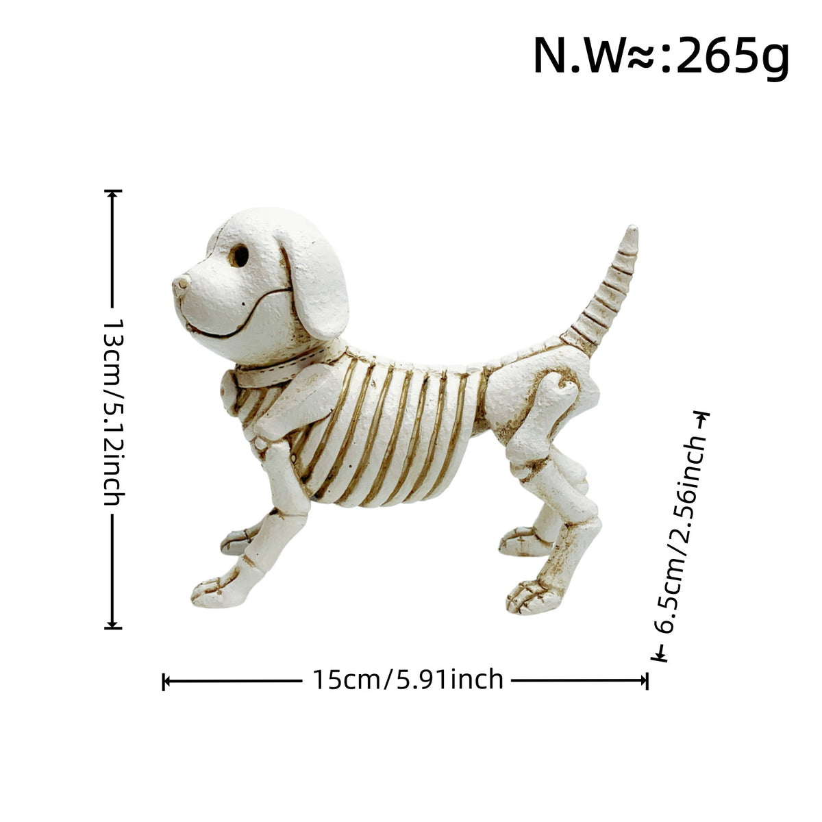 Dekorative Hundeskelettfigur Brehn