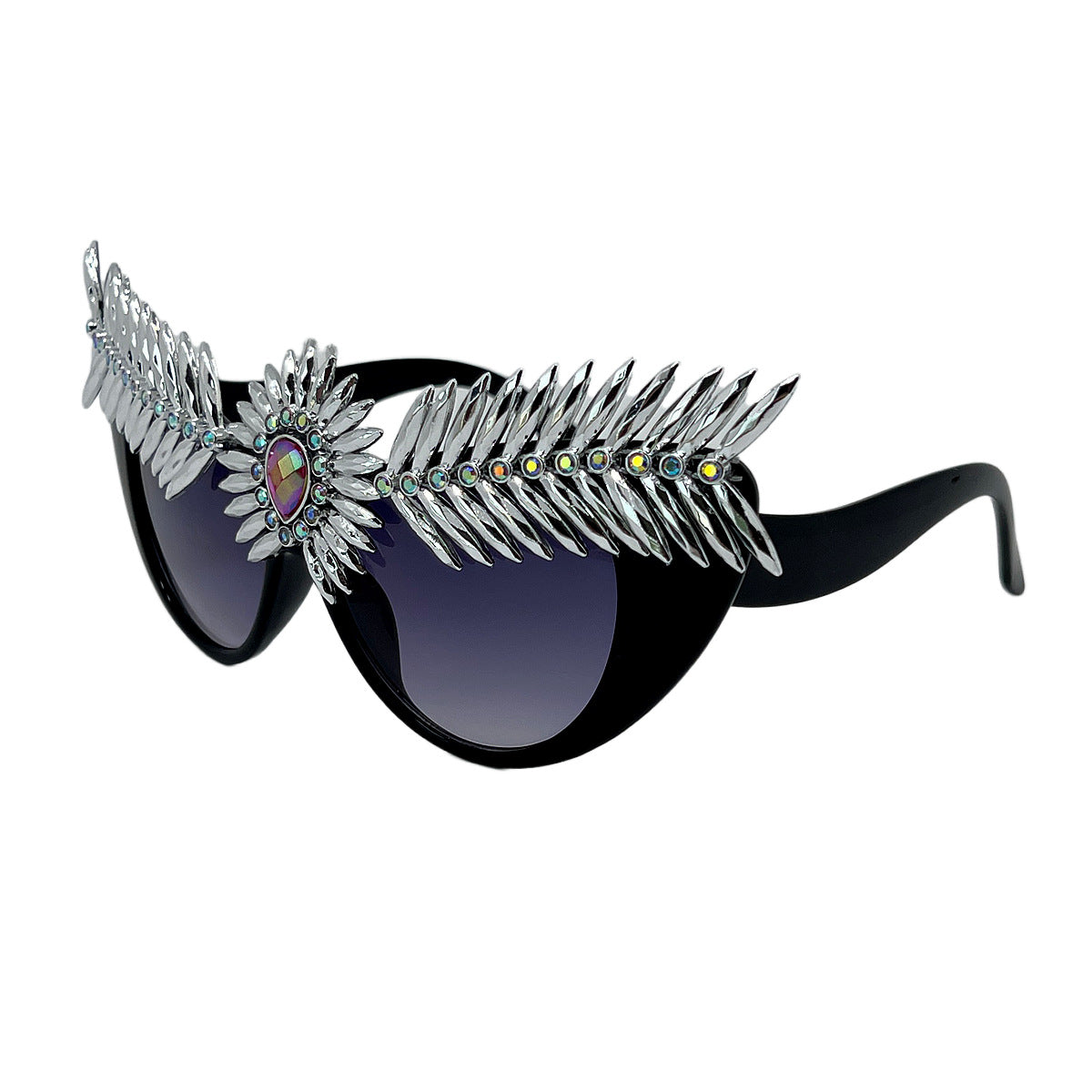 Damen extravagante statement Sonnenbrille mit einzigartigem Schmuckrahmen Brehn