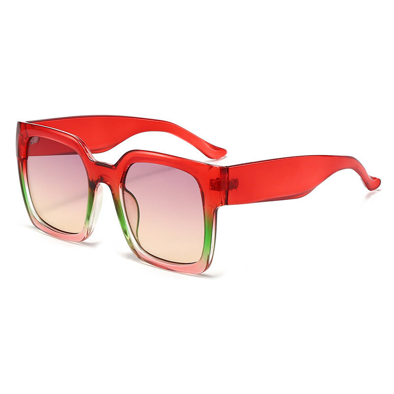 Damen quadratische Sonnenbrille mit stylischem Transparentrahmen und sanften Farbverlauf Brehn