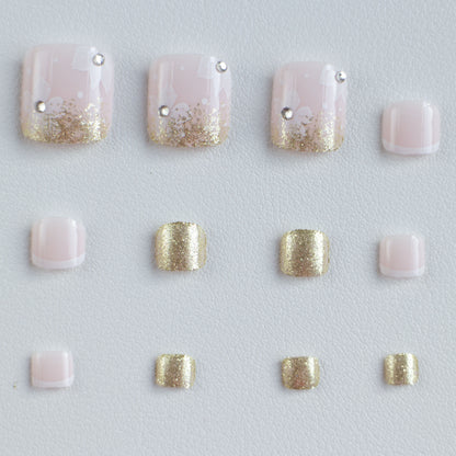 Elegante Blumengel-Nagelkunst