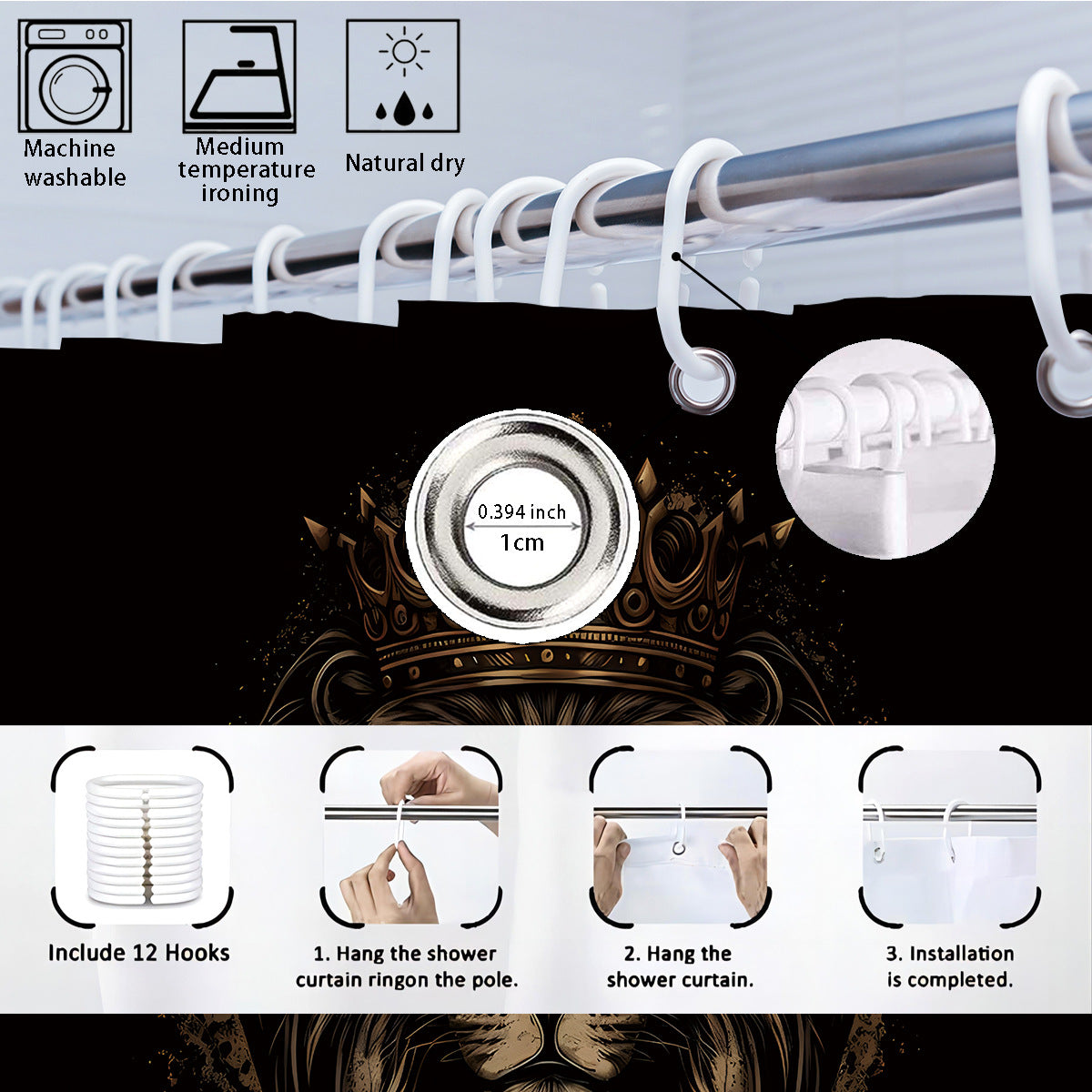 Digital Lion Themed Badezimmer Set Brehn