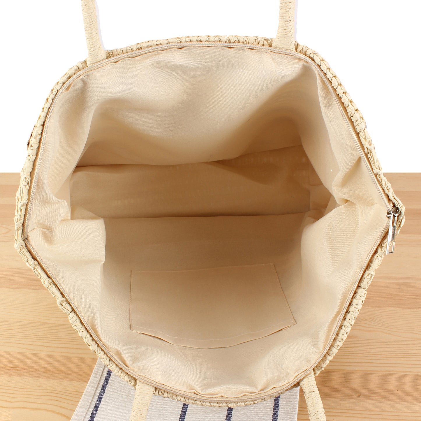 Geräumige Strandschultertasche Aus Handgewebtem Material Brehn