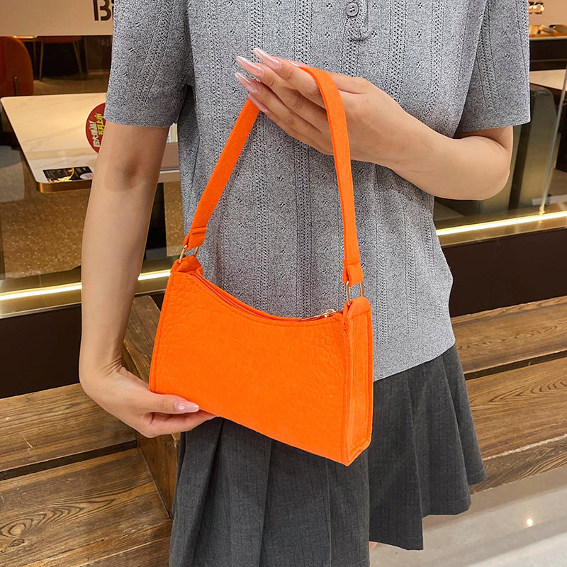 WoCrocodile Texturiertes Mini Schulterhandtasche Brehn